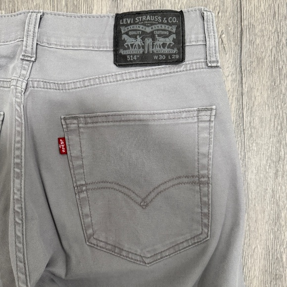 Levis Men's 514 Twill Light Gray Straight 30x29 - Picture 3 of 6